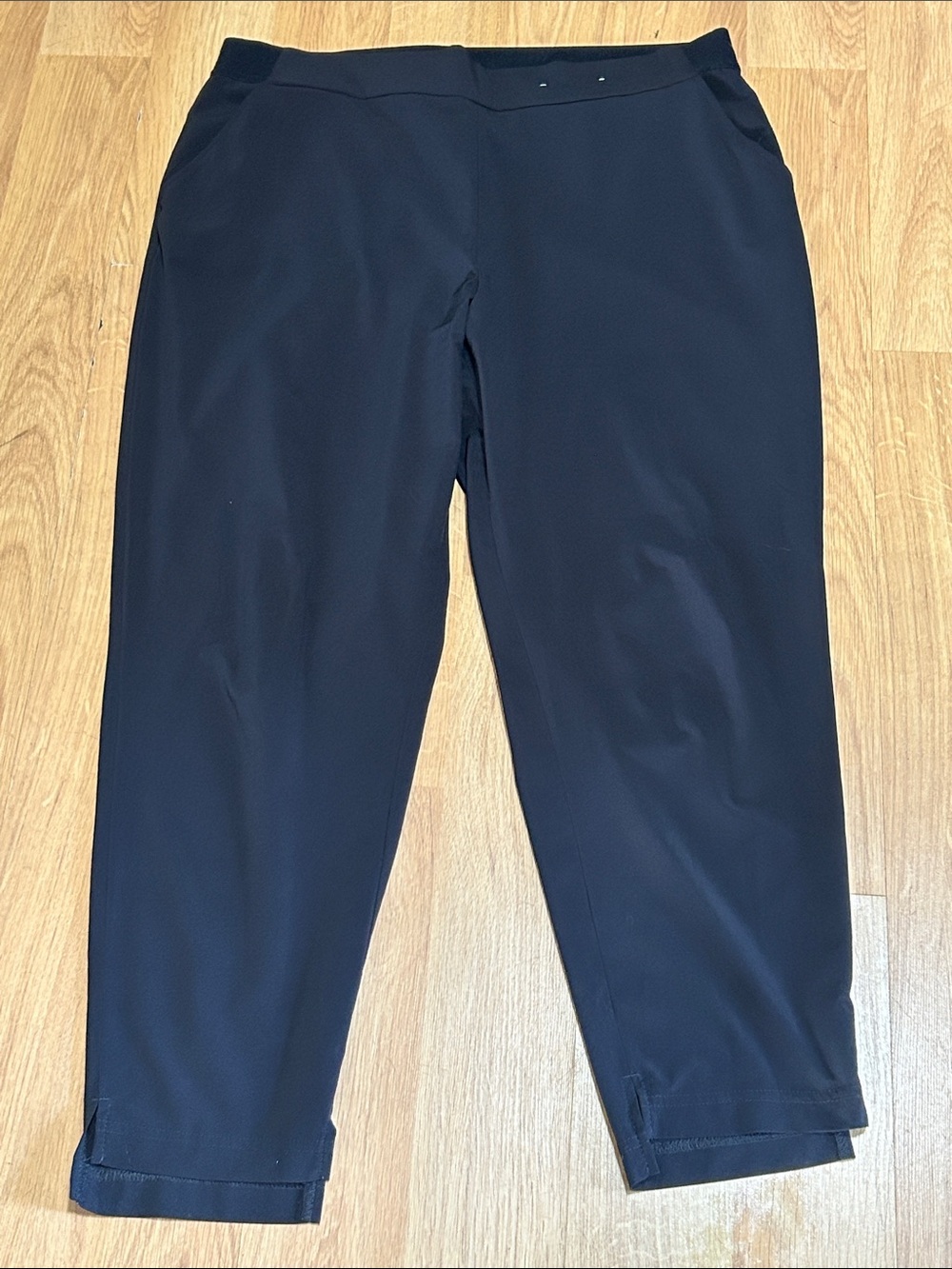 STYLUS Black Women's Stretch Tapered Pull-On Trousers Size Large
